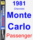Passenger Wiper Blade for 1981 Chevrolet Monte Carlo - Vision Saver
