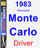 Driver Wiper Blade for 1983 Chevrolet Monte Carlo - Vision Saver