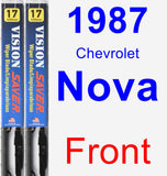 Front Wiper Blade Pack for 1987 Chevrolet Nova - Vision Saver
