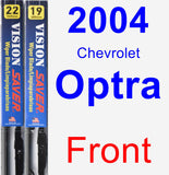 Front Wiper Blade Pack for 2004 Chevrolet Optra - Vision Saver