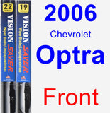 Front Wiper Blade Pack for 2006 Chevrolet Optra - Vision Saver