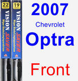 Front Wiper Blade Pack for 2007 Chevrolet Optra - Vision Saver