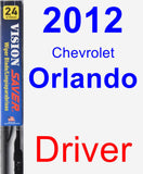 Driver Wiper Blade for 2012 Chevrolet Orlando - Vision Saver