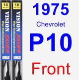 Front Wiper Blade Pack for 1975 Chevrolet P10 - Vision Saver
