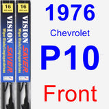 Front Wiper Blade Pack for 1976 Chevrolet P10 - Vision Saver