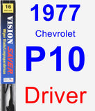 Driver Wiper Blade for 1977 Chevrolet P10 - Vision Saver