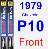 Front Wiper Blade Pack for 1979 Chevrolet P10 - Vision Saver