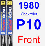 Front Wiper Blade Pack for 1980 Chevrolet P10 - Vision Saver