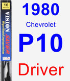 Driver Wiper Blade for 1980 Chevrolet P10 - Vision Saver