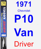 Driver Wiper Blade for 1971 Chevrolet P10 Van - Vision Saver