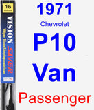 Passenger Wiper Blade for 1971 Chevrolet P10 Van - Vision Saver