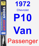 Passenger Wiper Blade for 1972 Chevrolet P10 Van - Vision Saver