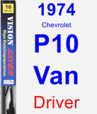 Driver Wiper Blade for 1974 Chevrolet P10 Van - Vision Saver