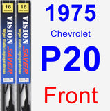 Front Wiper Blade Pack for 1975 Chevrolet P20 - Vision Saver