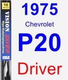 Driver Wiper Blade for 1975 Chevrolet P20 - Vision Saver