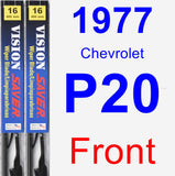 Front Wiper Blade Pack for 1977 Chevrolet P20 - Vision Saver