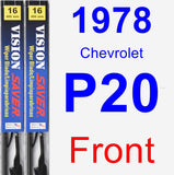 Front Wiper Blade Pack for 1978 Chevrolet P20 - Vision Saver