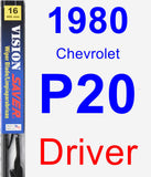 Driver Wiper Blade for 1980 Chevrolet P20 - Vision Saver