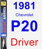 Driver Wiper Blade for 1981 Chevrolet P20 - Vision Saver