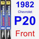 Front Wiper Blade Pack for 1982 Chevrolet P20 - Vision Saver