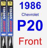 Front Wiper Blade Pack for 1986 Chevrolet P20 - Vision Saver