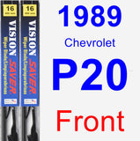 Front Wiper Blade Pack for 1989 Chevrolet P20 - Vision Saver