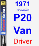 Driver Wiper Blade for 1971 Chevrolet P20 Van - Vision Saver
