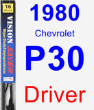 Driver Wiper Blade for 1980 Chevrolet P30 - Vision Saver