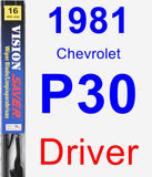 Driver Wiper Blade for 1981 Chevrolet P30 - Vision Saver