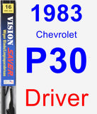 Driver Wiper Blade for 1983 Chevrolet P30 - Vision Saver