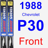 Front Wiper Blade Pack for 1988 Chevrolet P30 - Vision Saver