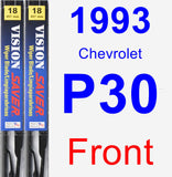 Front Wiper Blade Pack for 1993 Chevrolet P30 - Vision Saver