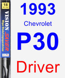 Driver Wiper Blade for 1993 Chevrolet P30 - Vision Saver