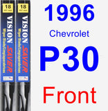 Front Wiper Blade Pack for 1996 Chevrolet P30 - Vision Saver