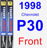 Front Wiper Blade Pack for 1998 Chevrolet P30 - Vision Saver