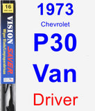 Driver Wiper Blade for 1973 Chevrolet P30 Van - Vision Saver