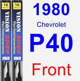 Front Wiper Blade Pack for 1980 Chevrolet P40 - Vision Saver