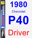 Driver Wiper Blade for 1980 Chevrolet P40 - Vision Saver