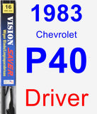 Driver Wiper Blade for 1983 Chevrolet P40 - Vision Saver