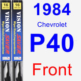 Front Wiper Blade Pack for 1984 Chevrolet P40 - Vision Saver