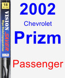 Passenger Wiper Blade for 2002 Chevrolet Prizm - Vision Saver