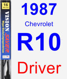 Driver Wiper Blade for 1987 Chevrolet R10 - Vision Saver