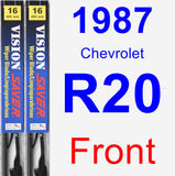 Front Wiper Blade Pack for 1987 Chevrolet R20 - Vision Saver