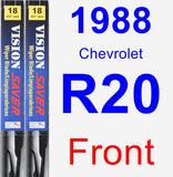 Front Wiper Blade Pack for 1988 Chevrolet R20 - Vision Saver