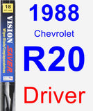 Driver Wiper Blade for 1988 Chevrolet R20 - Vision Saver