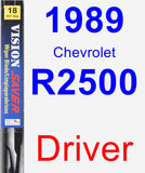 Driver Wiper Blade for 1989 Chevrolet R2500 - Vision Saver