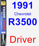 Driver Wiper Blade for 1991 Chevrolet R3500 - Vision Saver