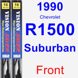 Front Wiper Blade Pack for 1990 Chevrolet R1500 Suburban - Vision Saver