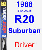 Driver Wiper Blade for 1988 Chevrolet R20 Suburban - Vision Saver