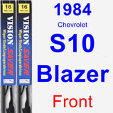 Front Wiper Blade Pack for 1984 Chevrolet S10 Blazer - Vision Saver